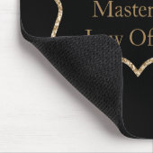 Gold Monogram Initiaal Naam Black Gold Professiona Muismat (Hoek)