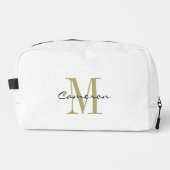 Gold Monogram Initial and Name Personalized Toilettasje (Voorkant)