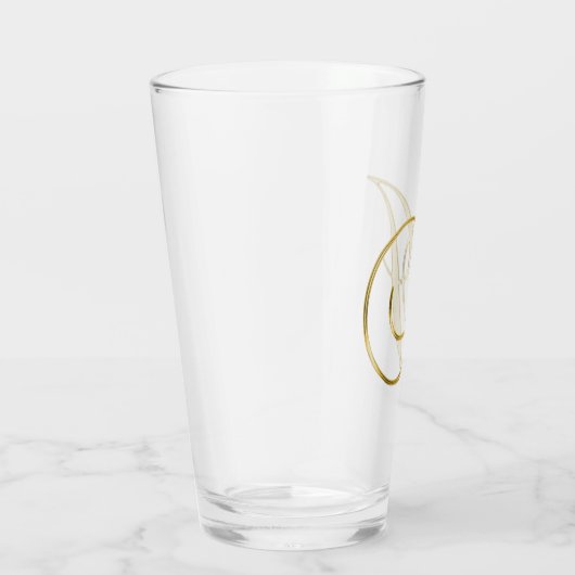 Gold Monogram J Glass Glas (Rechts)