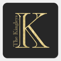 Gold Monogram K en naam op elke kleur