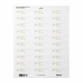 Gold Monogram K Gepersonaliseerd retouradreslabels Etiket (Full Sheet)