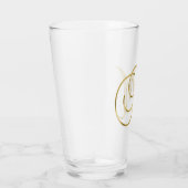 Gold Monogram M glas (Rechts)