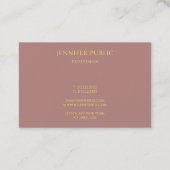 Gold Monogram Modern Sjabloon Professional Luxe Visitekaartje (Achterkant)