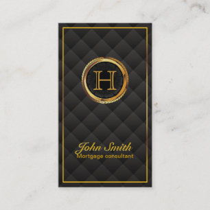 Gold Monogram Mortgage Agent Visitekaartje