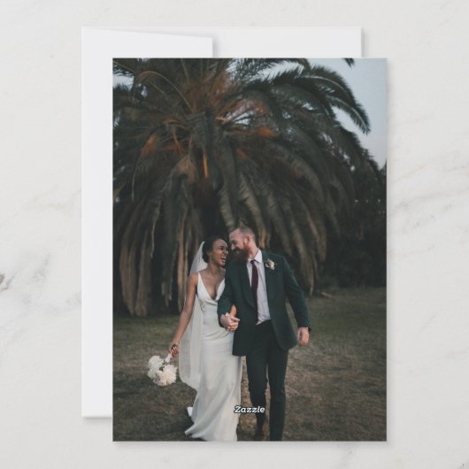 Gold Monogram Mr. en Mrs. Passen getrouwd 2 Foto H Feestdagenkaart (Achterkant)