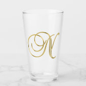 Gold Monogram N glas (Voorkant)