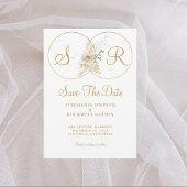 Gold Monogram Name Initiaal Weddenschap Save the D Save The Date