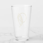 Gold Monogram O glas (Achterkant)