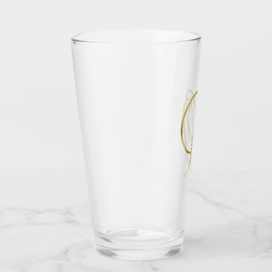 Gold Monogram O glas (Rechts)