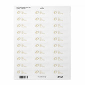 Gold Monogram O Return Address Labels (Full Sheet)
