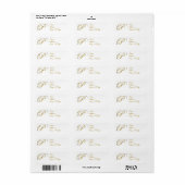 Gold Monogram P Return Address Labels (Full Sheet)