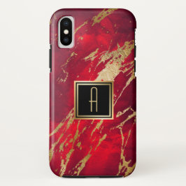 Gold Monogram Paint Splash iPhone 12 Pro Hoesje