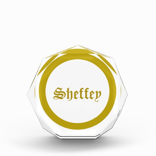 Gold Monogram Photo Block Fotoblokken (Voorkant)