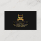 Gold Monogram Placard Logistics Trucker Visitekaartje (Achterkant)