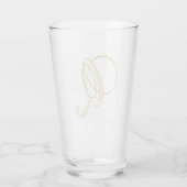 Gold Monogram Q glas (Achterkant)