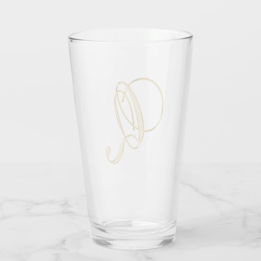 Gold Monogram Q glas (Achterkant)