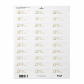 Gold Monogram Q Return Address Labels (Full Sheet)