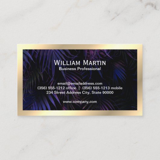 Gold Monogram | QR-CODE-Visitekaartje Visitekaartje (Achterkant)