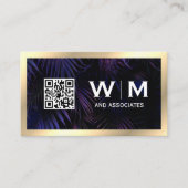Gold Monogram | QR-CODE-Visitekaartje Visitekaartje (Voorkant)