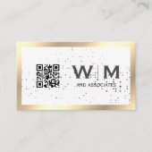 Gold Monogram | QR-CODE-Visitekaartje Visitekaartje (Voorkant)