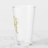 Gold Monogram R glas (Links)