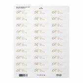 Gold Monogram R Return Address Labels (Full Sheet)