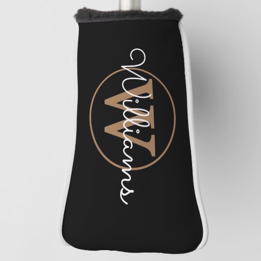 Gold Monogram Script Name Personated Golfheadcover (Draai 90)