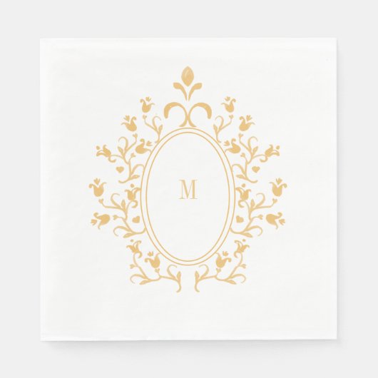 Gold Monogram Servet (Voorkant)