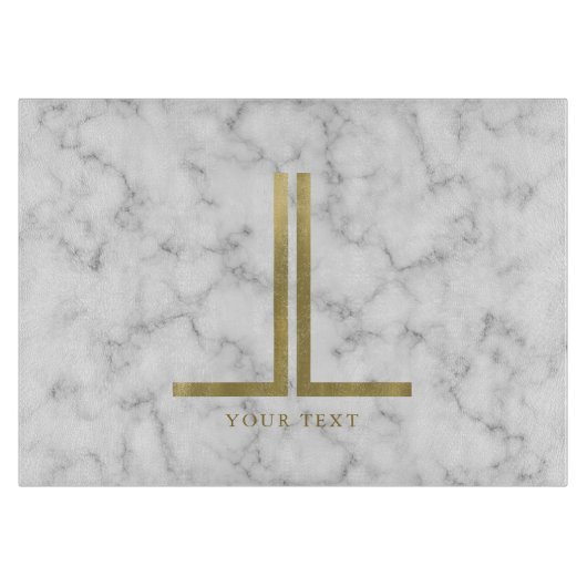 Gold Monogram Snijplank (Voorkant)