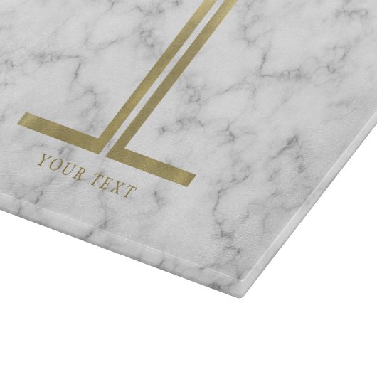 Gold Monogram Snijplank (Hoek)