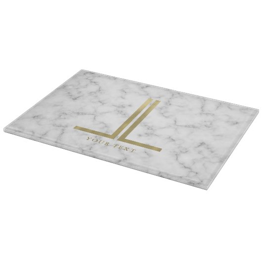 Gold Monogram Snijplank (Hoek)