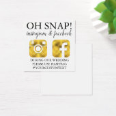 Gold Monogram Social Media Cards Vierkante Visitekaartjes (Bureau)