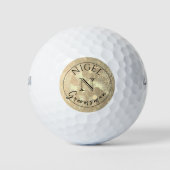 Gold Monogram - Speciaal Groomsman Golfballen (Voorkant)