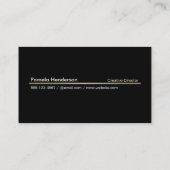 Gold Monogram Square Visitekaartje (Achterkant)