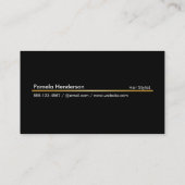 Gold Monogram Square Visitekaartje (Achterkant)