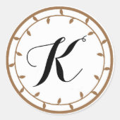 Gold Monogram Sticker Sjabloon (Voorkant)