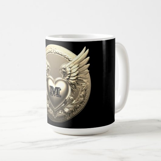 Gold Monogram Template  Koffiemok (Voorkant rechts)