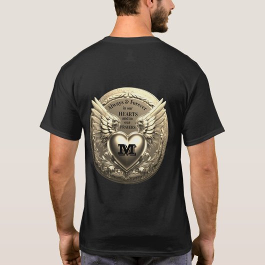 Gold Monogram Template  T-shirt (Achterkant)