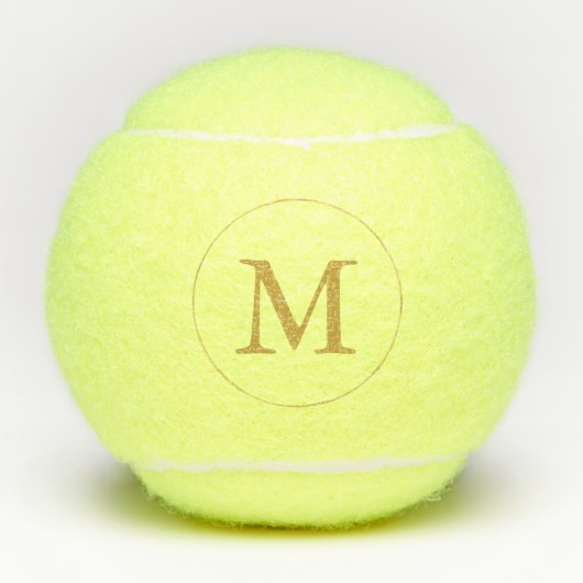 Gold Monogram Tennisballen (Voorkant)