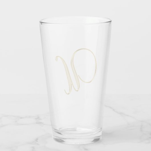 Gold Monogram U glas (Achterkant)