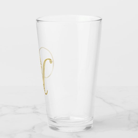 Gold Monogram U glas (Links)