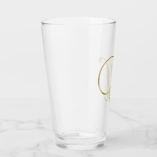 Gold Monogram U glas (Rechts)