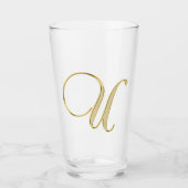 Gold Monogram U glas (Voorkant)