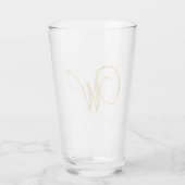 Gold Monogram W glas (Achterkant)