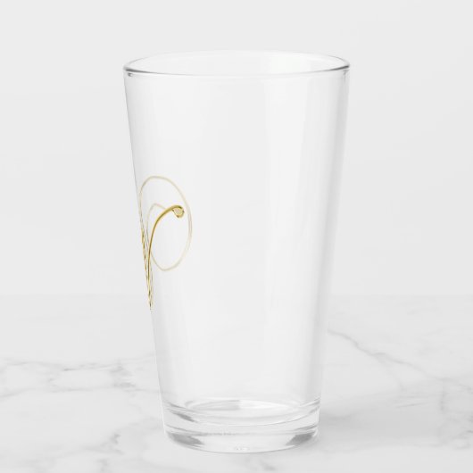 Gold Monogram W glas (Links)