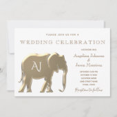 Gold Monogram Weddenschap Kaart (Voorkant)