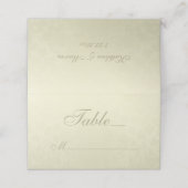 Gold Monogram Weddenschap Plaatskaartje (Buitenkant ongevouwen)