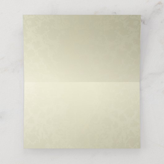 Gold Monogram Weddenschap Plaatskaartje (Binnenkant ongevouwen)