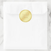 Gold Monogram Wedding Sticker (Tas)