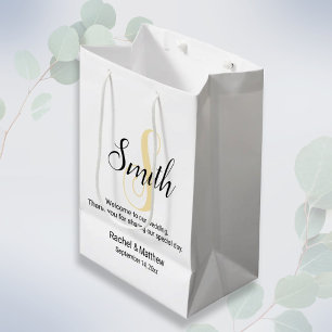 Gold Monogram Welkom Medium Cadeauzakje